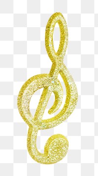 Gold music note  png sticker, transparent background