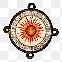 Sun horoscope  png sticker, transparent background 