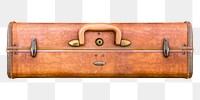 Vintage suitcase png sticker, transparent background