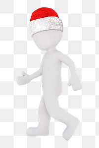 3D character walking png sticker, transparent background