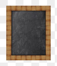 Empty chalkboard frame png sticker, transparent background