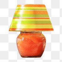 Orange lamp png sticker, transparent background 