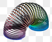 Png spring spiral toy sticker, transparent background