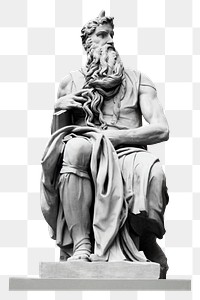 Png Zeus statue sticker, transparent background