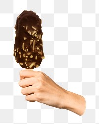 Chocolate ice-cream  png sticker, transparent background 