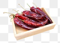 Red chili png sticker, transparent background