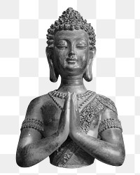 Buddha statue png sticker, transparent background