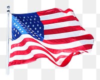 American flag png sticker, transparent background