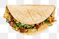 Soft taco png sticker, Mexican food, transparent background