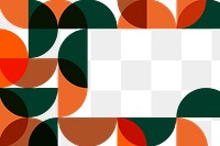 Orange Bauhaus png border frame, transparent background