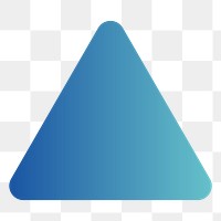Triangle geometric shape png sticker, transparent background