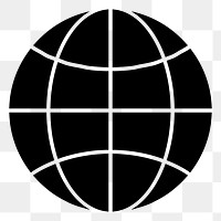 Grid globe png business icon, transparent background