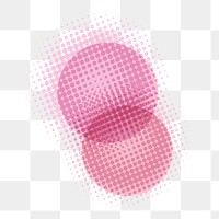 Pink overlapping circles png sticker, transparent background