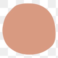 Light brown circle png sticker, transparent background