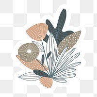 Aesthetic Autumn flowers png sticker, transparent background