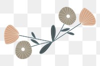 Aesthetic Autumn flowers png sticker, transparent background