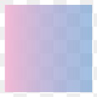 Gradient frame png square blue sticker, transparent background