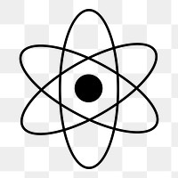 Atomic nucleus png science sticker, transparent background