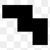 Pixel border png black sticker, transparent background