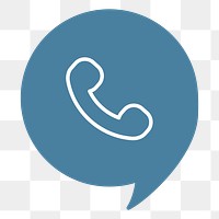 Telephone icon png sticker, business communication, transparent background