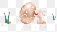 Easter bunny png 3d sticker, transparent background