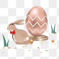 Easter egg png 3d sticker, transparent background