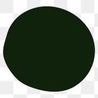 Green circle png sticker, geometric shape doodle, transparent background