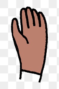 Raised hand png human rights sticker, transparent background