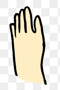 Raised hand png human rights sticker, transparent background