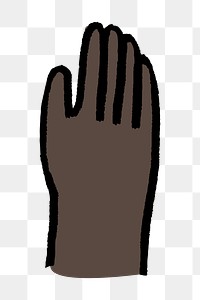 Raised hand png human rights sticker, transparent background