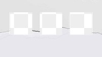 Square frames png overlay, ripped paper transparent design