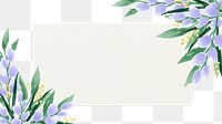 Rectangle frame png floral border sticker, transparent background