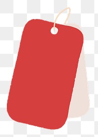 Clothing tag png red and pink sticker, transparent background