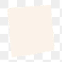 Beige rectangle png note paper sticker, transparent background
