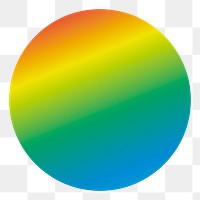 Png gradient rainbow badge sticker, transparent background