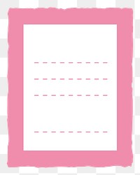Notepad frame png sticker, transparent background