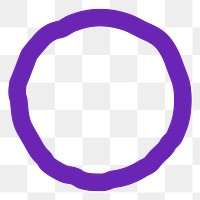 Purple circle frame png sticker, transparent background