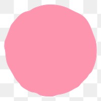 Pink circle shape png sticker, transparent background