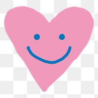 Smiling heart png sticker, transparent background