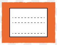 Notepad frame png sticker, transparent background