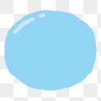 Blue bubble png sticker, transparent background