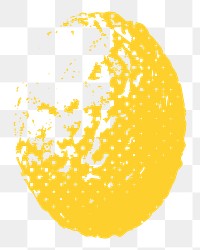 Yellow oval png shape sticker, transparent background