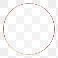 Brown circle png shape sticker, transparent background