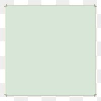 Png pastel green background frame with gold yellow border, transparent background 