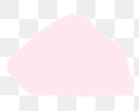 Pink organic shape png sticker, transparent background