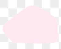 Pink organic shape png sticker, transparent background