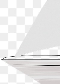 Yacht front deck png sticker, Summer illustration, transparent background