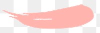 Peachy pink png brush stroke, transparent background