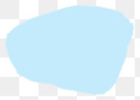 Blue organic shape png sticker, transparent background