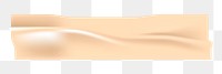 Beige wrinkled png washi tape , transparent background